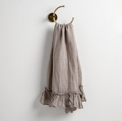 Linen Whisper Guest Towel from Bella Notte Linens in the color Fog.