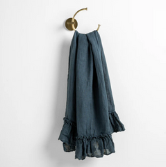 Linen Whisper Guest Towel from Bella Notte Linens in the color Midnight.