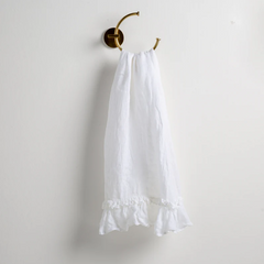 Linen Whisper Guest Towel from Bella Notte Linens in the color White.