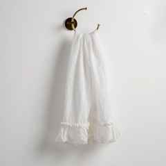 Linen Whisper Guest Towel from Bella Notte Linens in the color Winter White.
