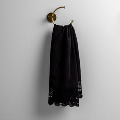 Mattine Guest Towel from Bella Notte Linens in the color Corvino.