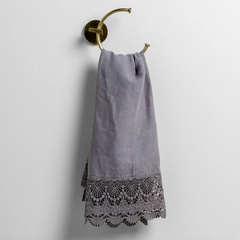 Mattine Guest Towel from Bella Notte Linens in the color French Lavender.