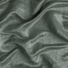 Paloma Pillowcase with Mattine Lace from Bella Notte Linens in the color Eucalyptus.