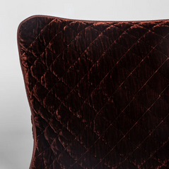 Silk Velvet Quilted Sham from Bella Notte Linens in the color Autumn.