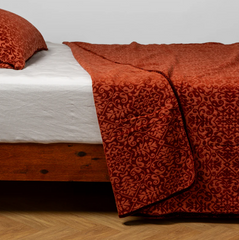Vienna Coverlet from Bella Notte Linens in the color Autumn.