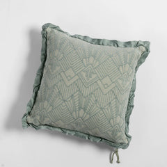Trettino 18x18 Throw Pillow from Bella Notte Linens in the color Eucalyptus.