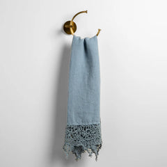 Frida Guest Towel from Bella Notte Linens in the color Tahoe Blue.