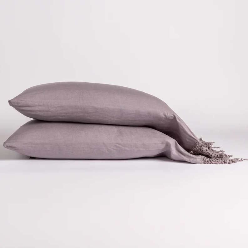 Frida King Pillowcase in French Lavender from Bella Notte Linens