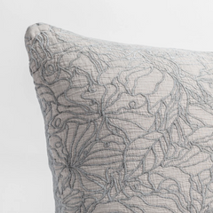Georgia Lumbar Pillow from Bella Notte Linens in the color Fog.
