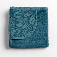 Georgia Throw Blanket in Cenote from Bella Notte Linens.
