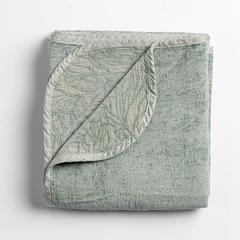 Georgia Throw Blanket in Eucalyptus from Bella Notte Linens.