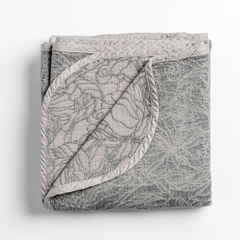 Georgia Throw Blanket in Fog from Bella Notte Linens.