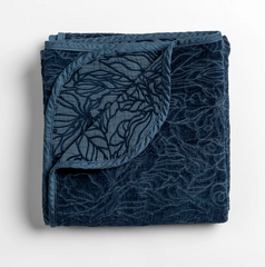 Georgia Throw Blanket in Midnight from Bella Notte Linens.