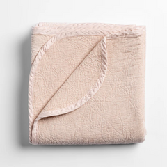 Georgia Throw Blanket in Pearl from Bella Notte Linens.