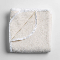 Georgia Throw Blanket in Winter White from Bella Notte Linens.