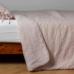 Ines Bedspread from Bella Notte Linens in the color Pearl.