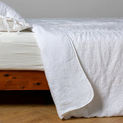 Ines Bedspread from Bella Notte Linens in the color White.