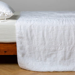 Ines Bedspread from Bella Notte Linens in the color White.