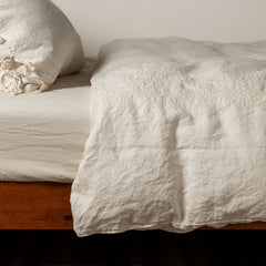 Ines Duvet Cover from Bella Notte Linens in their new color, Natural.