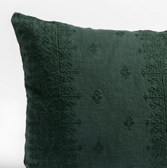 Ines Sham from Bella Notte Linens in the color Juniper.
