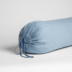 Linen Bolster from Bella Notte Linens in the color Tahoe Blue.