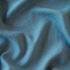 Linen Crib Skirt from Bella Notte Linens in the color Cenote.