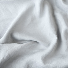 Linen Crib Skirt from Bella Notte Linens in the color Cloud.