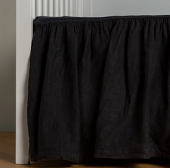 Linen Crib Skirt from Bella Notte Linens in the color Corvino.