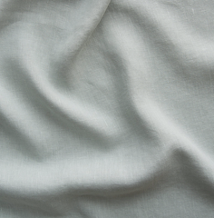 Linen Crib Skirt from Bella Notte Linens in the color Eucalyptus.
