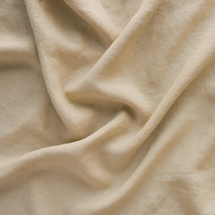 Linen Crib Skirt from Bella Notte Linens in the color Honeycomb.