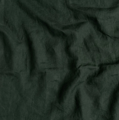 Linen Crib Skirt from Bella Notte Linens in the color Juniper.