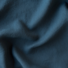 Linen Crib Skirt from Bella Notte Linens in the color Midnight.