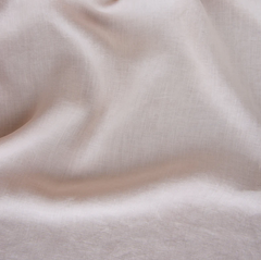 Linen Crib Skirt from Bella Notte Linens in the color Pearl.
