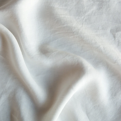 Linen Crib Skirt from Bella Notte Linens in the color Winter White.