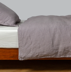 Linen Duvet from Bella Notte Linens in the color French Lavender.