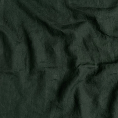 Linen Fitted Sheet from Bella Notte Linens in the color Juniper.