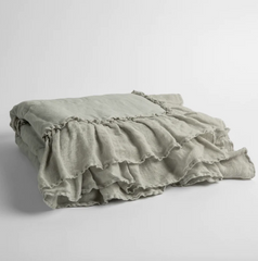 Linen Whisper Baby Blanket from Bella Notte Linens in the color Cloud.