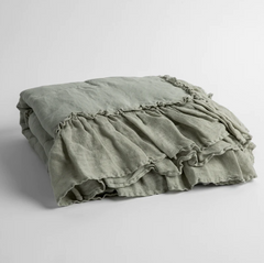 Linen Whisper Baby Blanket from Bella Notte Linens in the color Eucalyptus.