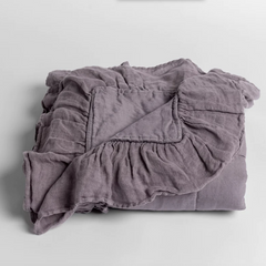 Linen Whisper Baby Blanket from Bella Notte Linens in the color French Lavender.