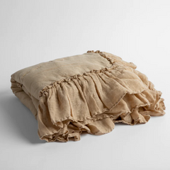 Linen Whisper Baby Blanket from Bella Notte Linens in the color Honeycomb.