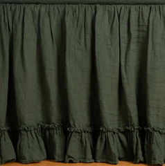 Linen Whisper Bed Skirt in Juniper from Bella Notte Linens