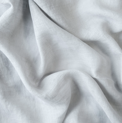 Linen Whisper Crib Skirt from Bella Notte Linens in the color Cloud.