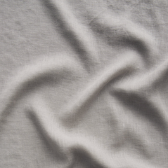 Linen Whisper Crib Skirt from Bella Notte Linens in the color Fog.