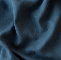 Linen Whisper Crib Skirt from Bella Notte Linens in the color Midnight.