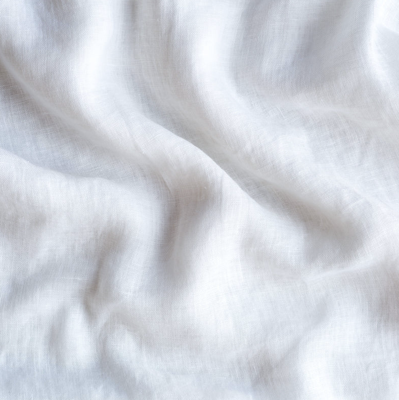 Linen Whisper Crib Skirt from Bella Notte Linens in the color White.