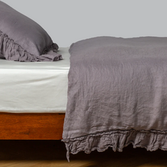 Linen Whisper Duvet from Bella Notte Linens in the color French Lavender.