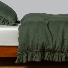 Linen Whisper Duvet from Bella Notte Linens in the color Juniper.