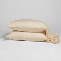 Linen Whisper King Pillowcases from Bella Notte Linens in their new color, Natural.