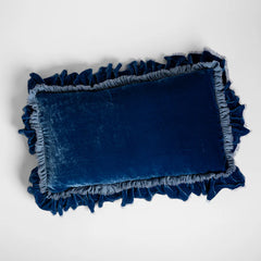 Loulah Accent Pillow from Bella Notte Linens in the color Tahoe Blue.