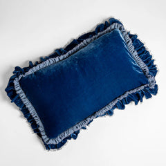 Loulah Accent Pillow from Bella Notte Linens in the color Tahoe Blue.